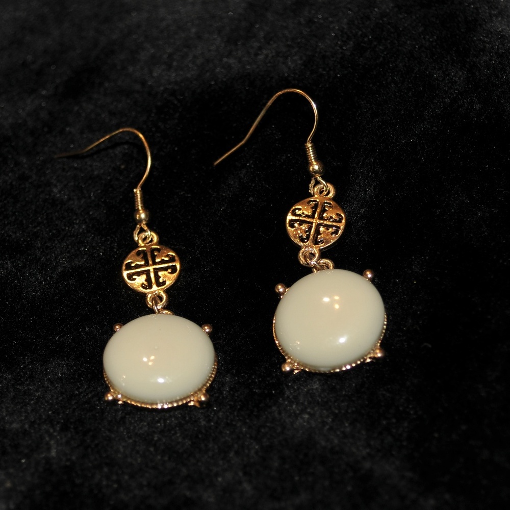 Mint / Gold Droop‎ Earrings 8025